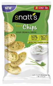 Snatt's gluten free Popped Chips Sour Cream 75 gr